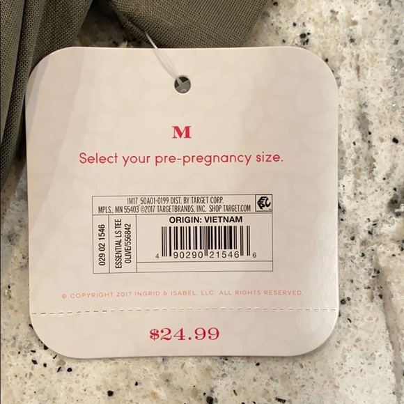 Isabel Maternity Olive Green Shirt -Medium - Picture 6 of 6